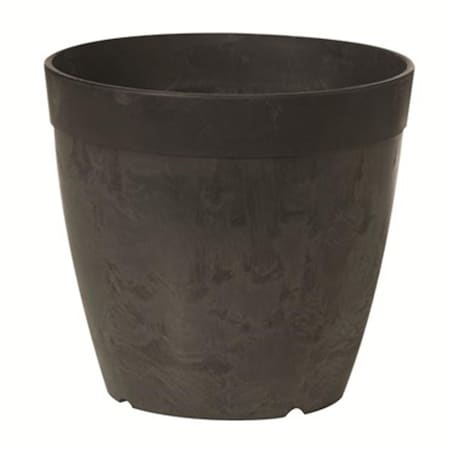 Book Publishing Co 12 in. Dolce Round Planter - Black GR2527740